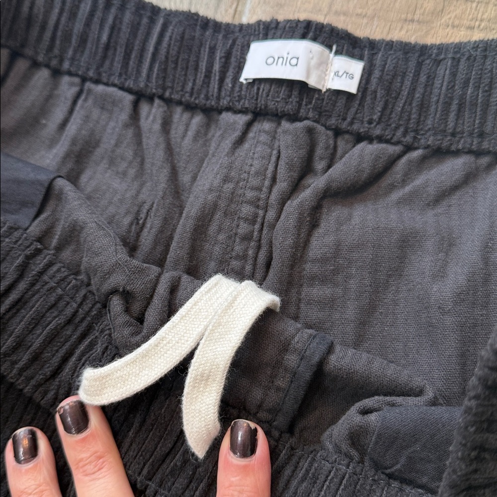 Onia Men Jumbo Corduroy Pull on Pants Black Men XL MSRP $135 NWT - Picture 6 of 11